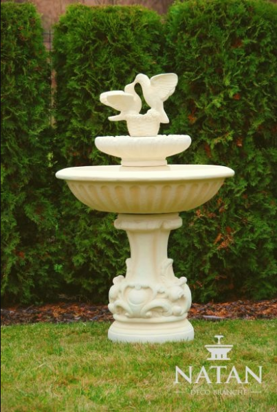 Springbrunnen Garten Teich Brunnen 146cm Steinbrunnen Gartenbrunnen Fontaine Neu